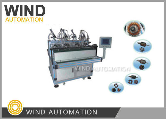 Çin Beyaz Elektrikli AC Motor Dolaşım Makinesi Dört İstasyonlu Küçük Rotor Dolaşım Tedarikçi